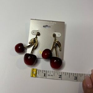 MIXIT Gold Cherry Earrings | NEW WITH TAGS